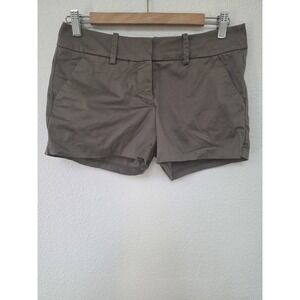 Mossimo Shorts Women Size 4 Solid Casual Bermuda Cotton Chino Bottoms